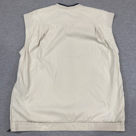 Izod X-Treme Friction Golfwear Vest Mens Large V-Neck Sleeveless Light Khaki - Picture 2 of 11